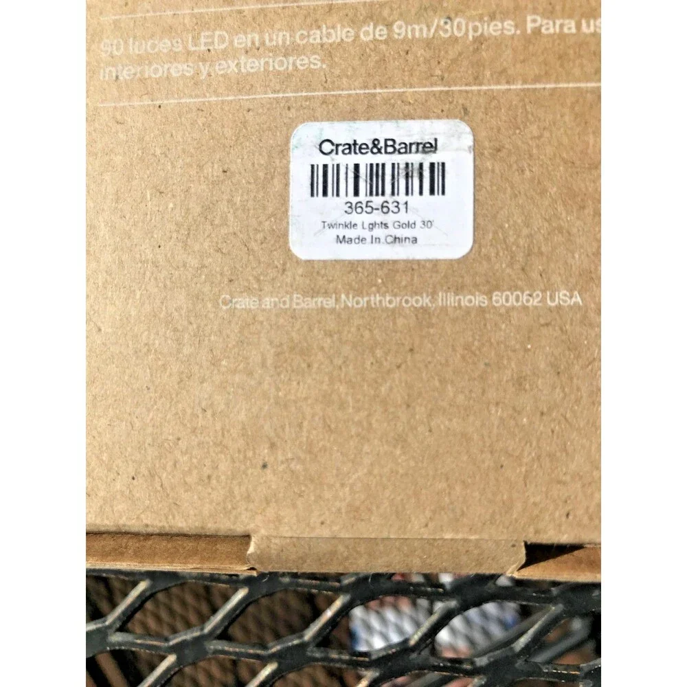 CRATE & BARREL LED String Lights Indoor & Outdoor Fairy Soft White NIB Set of 2